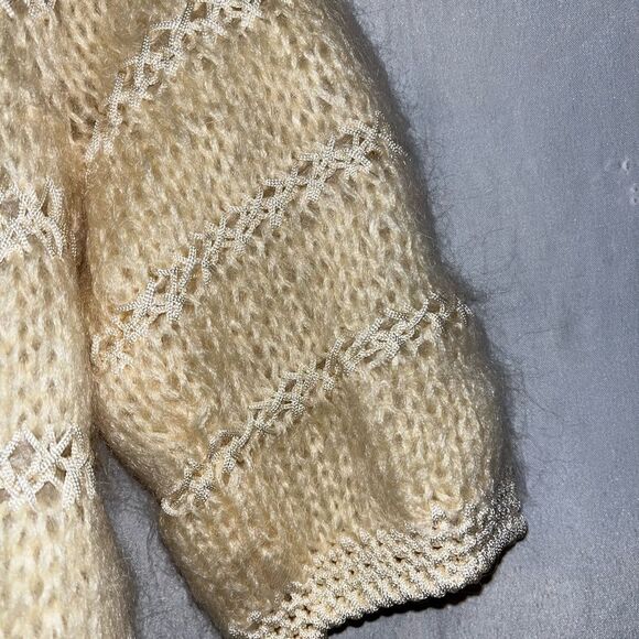 Vintage Cyn Les  Fuzzy Mohair/Wool Cardigan/Sweater S - Picture 6 of 16